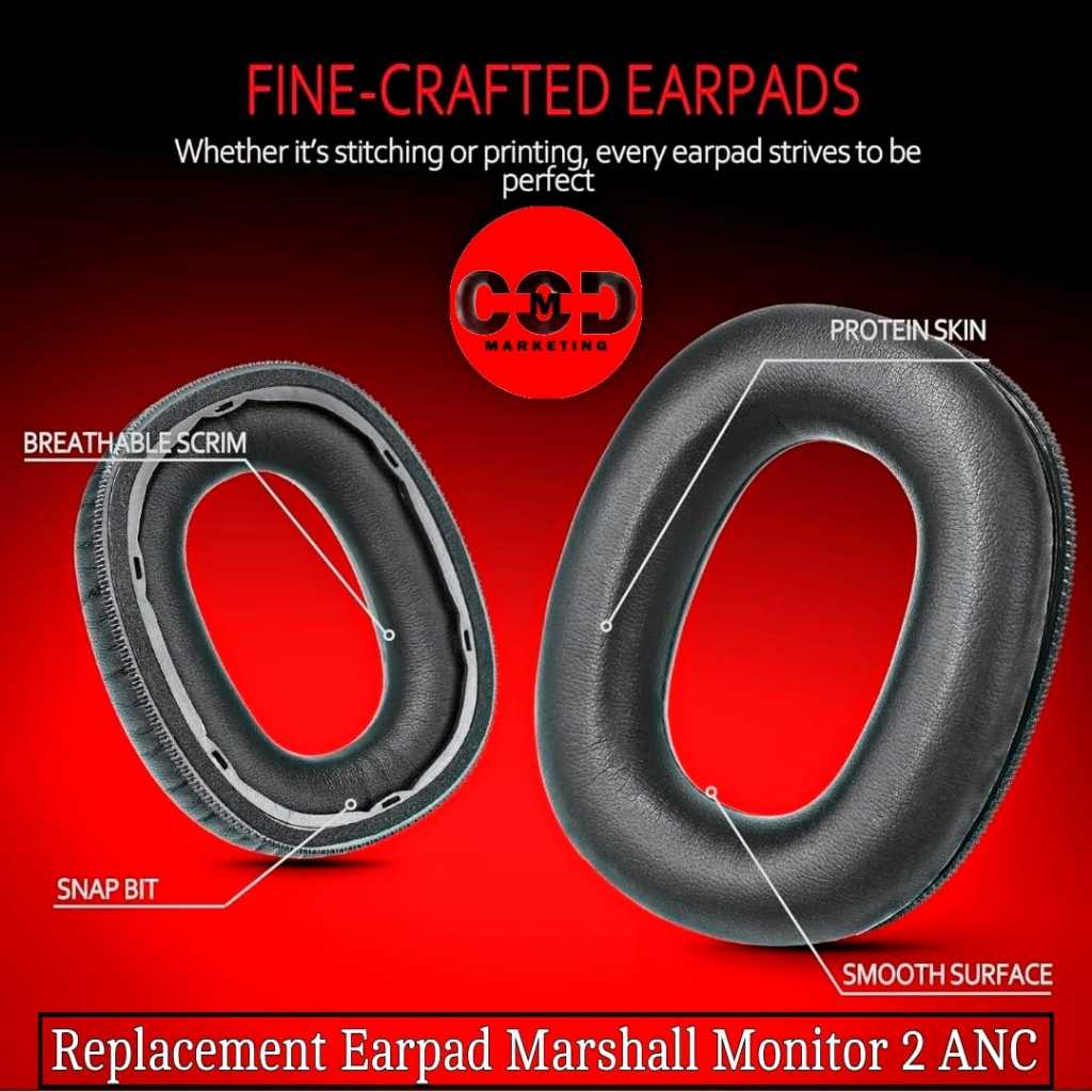 Bantalan Earcup Foam Earpad Cushion Marshall Monitor II ANC - Marshall Monitor 2 ANC