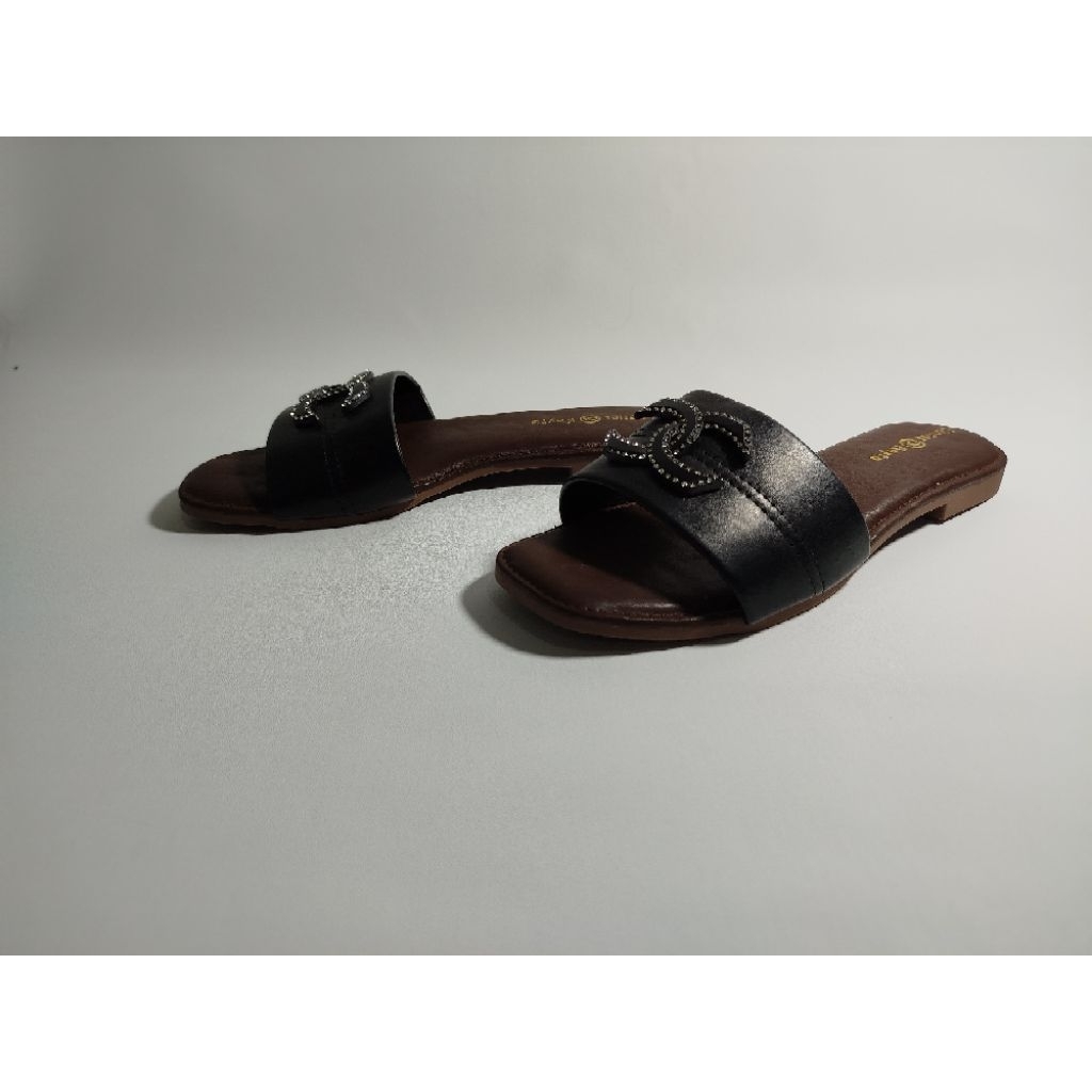 Sendal Wanita Flat Teplek Premium Purple