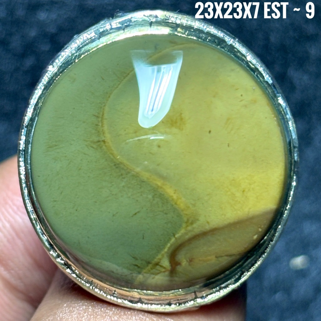 NATURAL BATU AKIK MOTIF YIN YANG