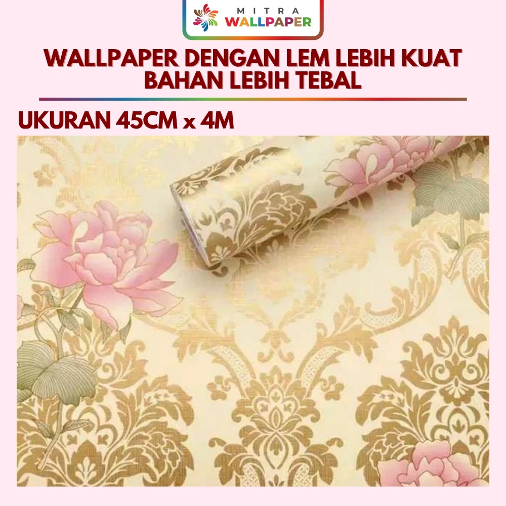 Wallpaper Dinding Batik Gold Bunga Wallpaper Dinding Motif Batik Wallpaper Kamar Tidur Motif Batik