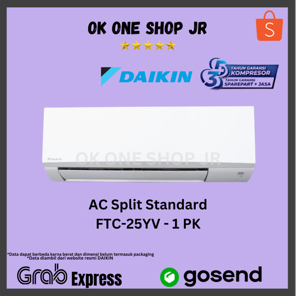 DAIKIN AC FTC-25YV / FTC 25 YV / FTC25YV - 1 PK