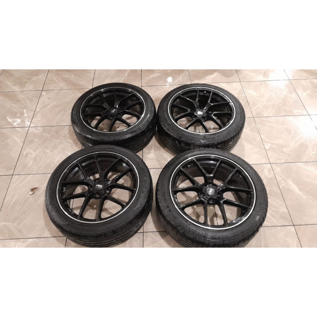Velg bekas mobil racing amg ring 19 lebar 8/9 baut 5x112 + ban bonus