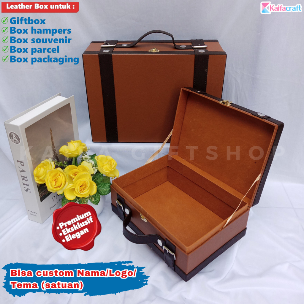 Giftbox Hampers | Packaging Model Koper Unik Warna Coklat | Box Packaging Hampers Imlek & Lebaran