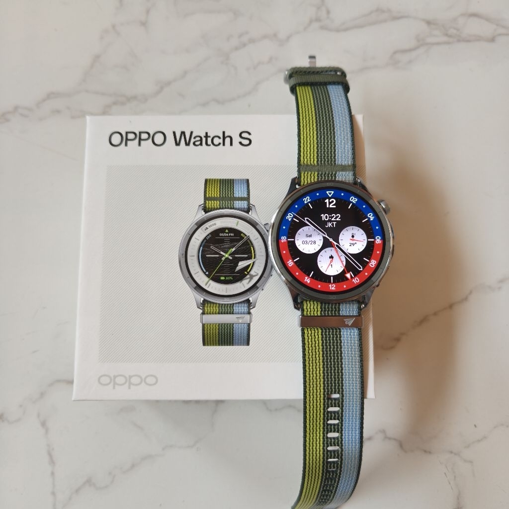 Smartwatch Oppo Watch S Second Fullset Pemakaian Singkat