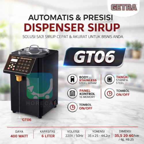 GETRA Syrup Dispenser (Mesin Takar Gula / Sirup) GT06 / GT 06 / GT-06