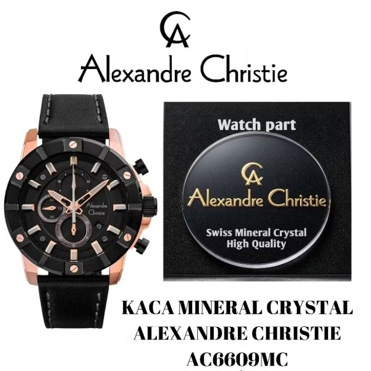 Kaca Jam Alexandre Christie Type AC6609MC Original