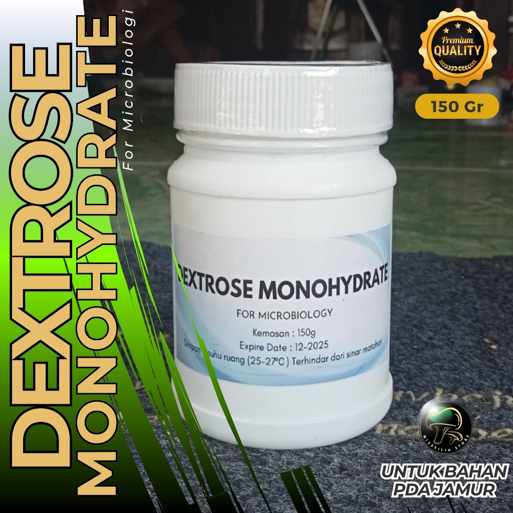 Nutrisi Untuk Bahan F0 PDA Bibit Jamur ( Dextrose Monohydrate ) 150g