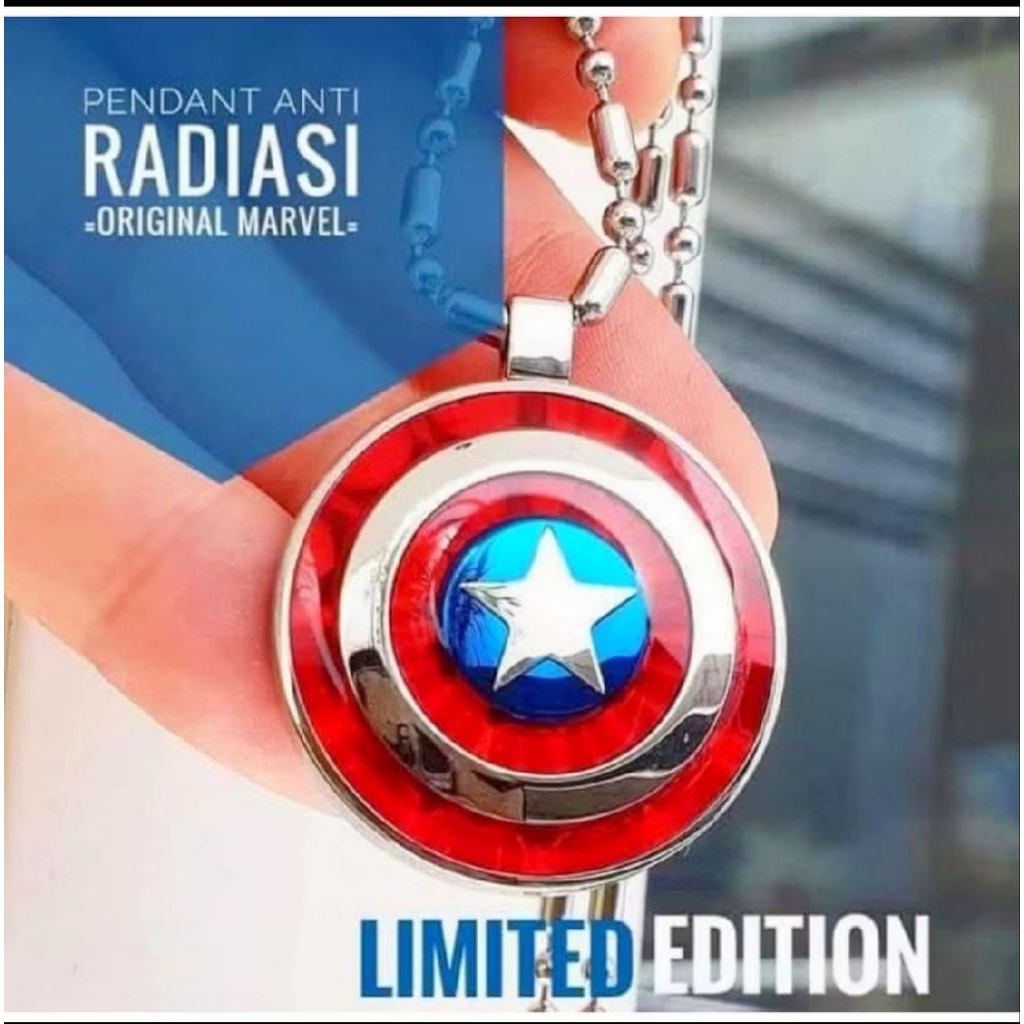 Kalung Pendant Captain America Germanium Ori MCI