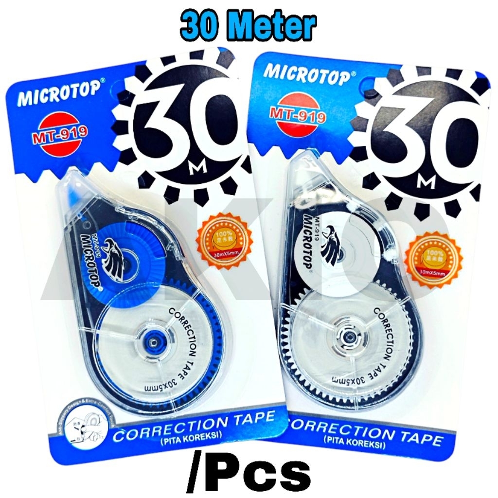 Tip ex Kertas Roll MICROTOP MT-919 30M Meter Original Karakter Polos Correction Tape Aesthetic Besar