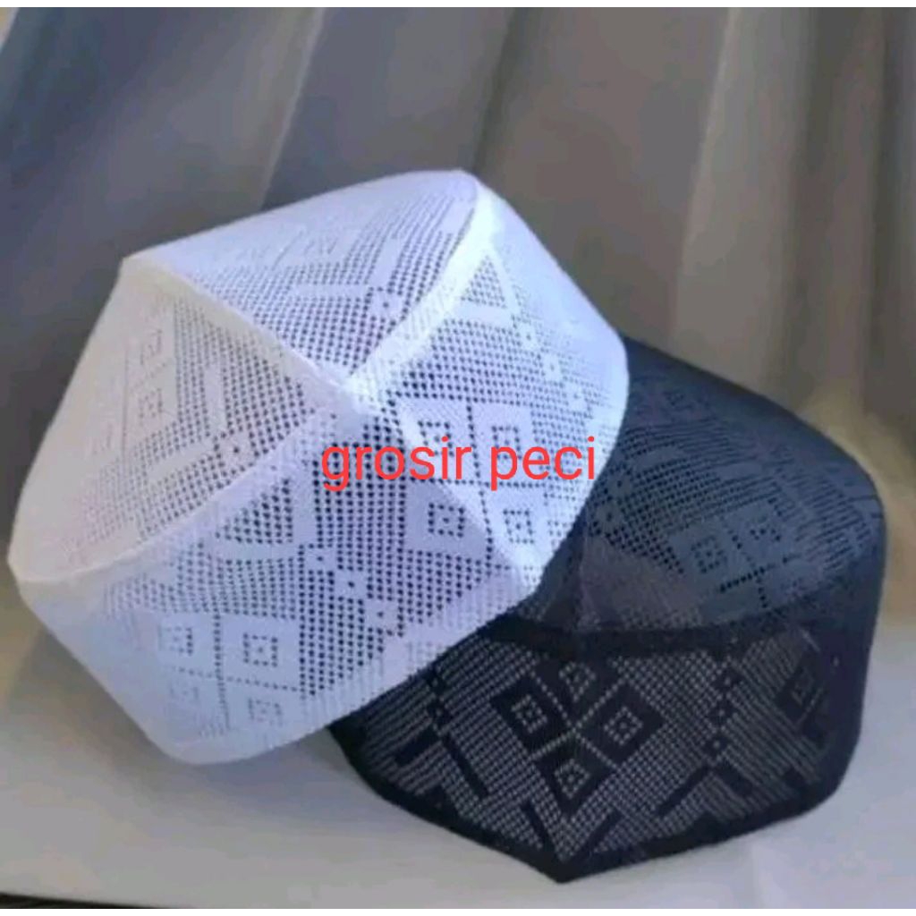 peci aldan jaring/peci jaring hitam putih
