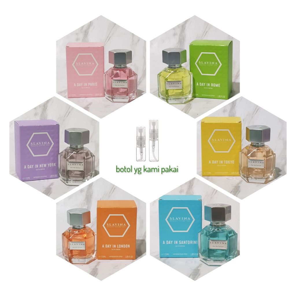 1ml Decant Parfum Slavina | A Day in Paris - Tokyo - New York - Rome - Santorini - London | Decant P