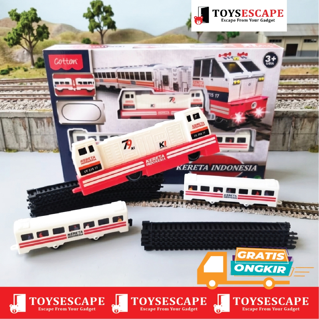 MAINAN ANAK KERETA API INDONESIA | KERETA API LOKOMOTIF INDONESIA