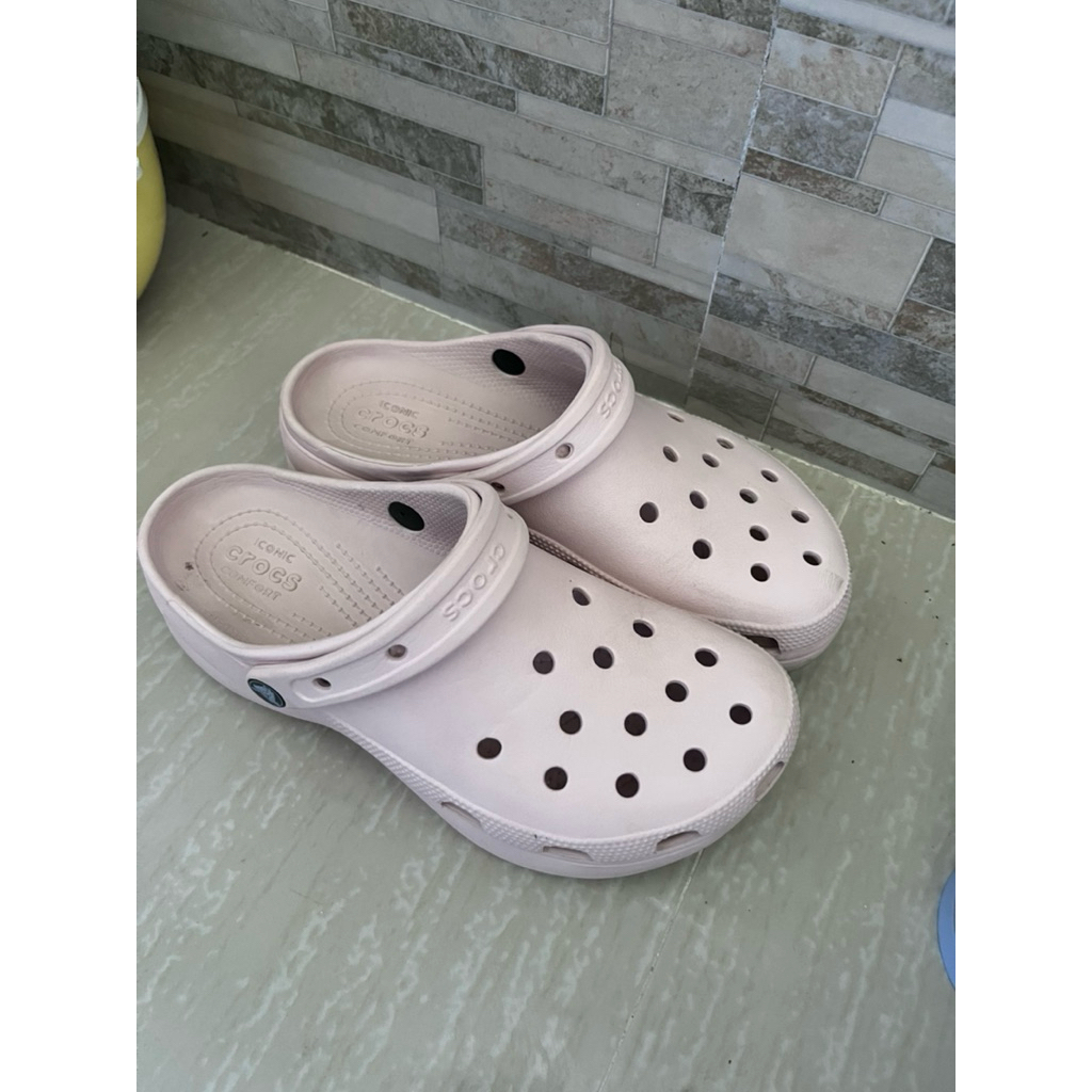 PRELOVED CROCS CLASSIC PLATFORM PINK QUARTZ W9