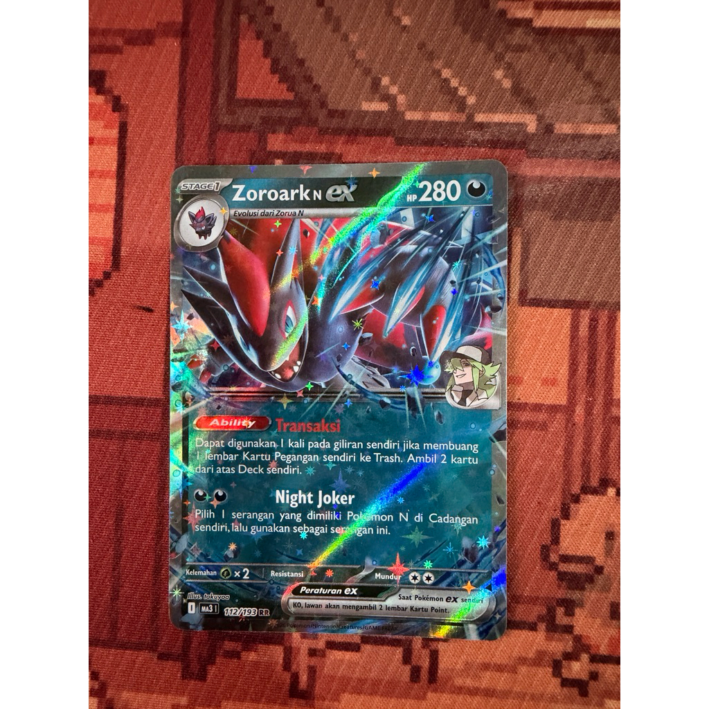 Pokemon Zoroark N EX 112/193 RR Indonesia