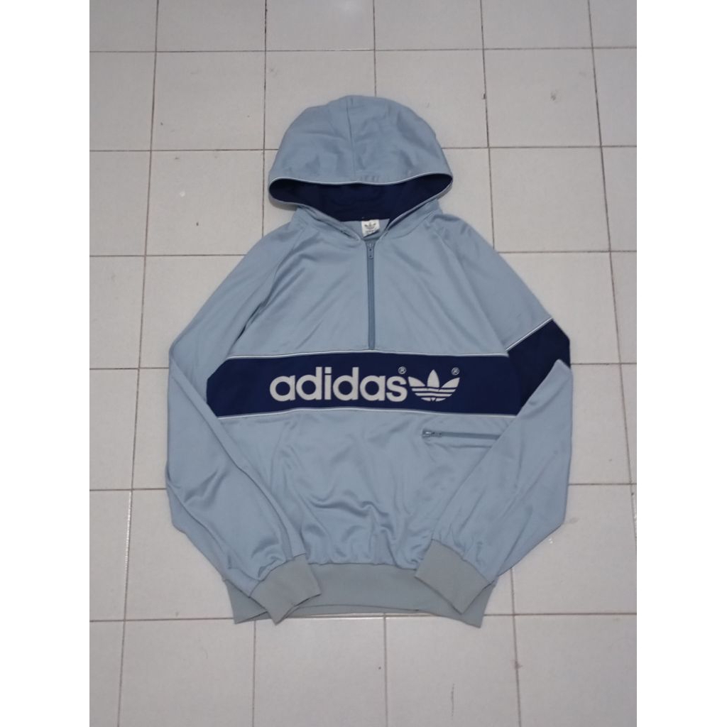 Adidas halfzip hoodie made in west germany vintage 80s