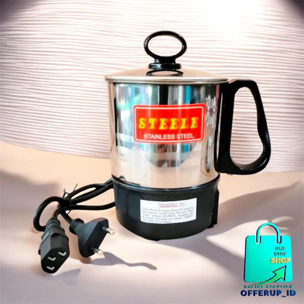 Steele Panci Mug Teko Listrik Mini Pemanas Air Listrik Praktis Dan Aman