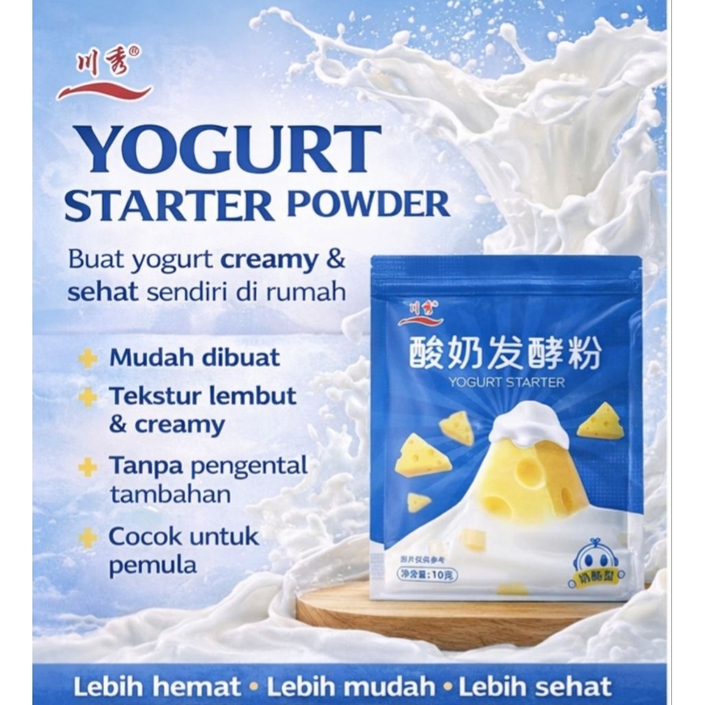 Yogurt Starter | Bibit Yogurt Homemade | Starter Yogurt Premium | Chuanxiu Yogurt Starter / HARGA PE