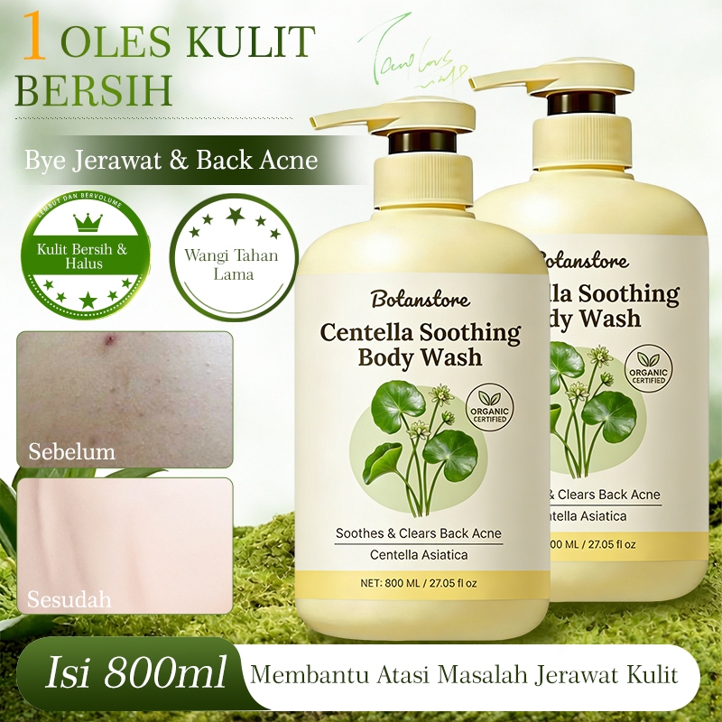 Sabun Mandi Pemutih Badan Centella 3 in 1 Mencerahkan Melembapkan dan Wangi Hemat Efektif untuk Hari