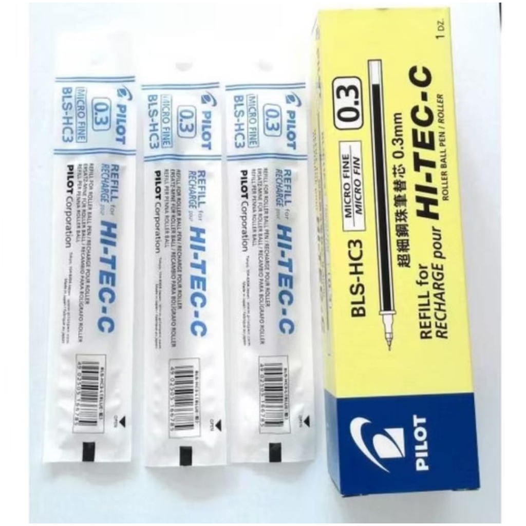(REFIL 1 LUSIN) REFIL ISI ULANG PULPEN HI-TECH-C PILOT 0.3