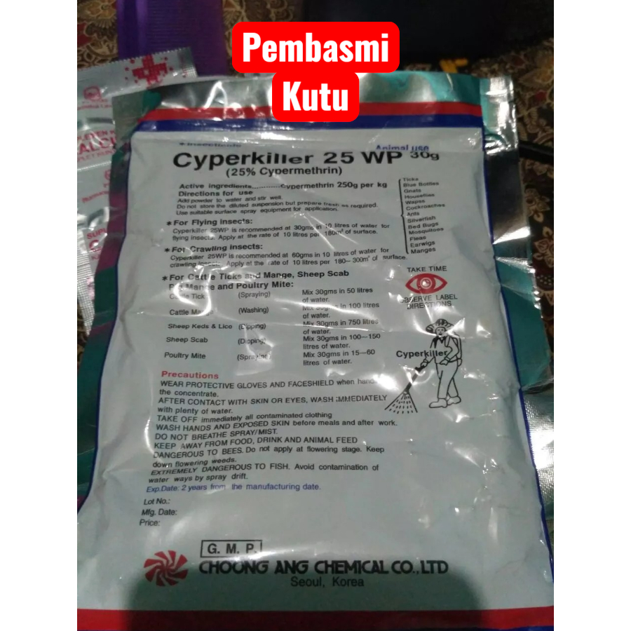 Cyperkiller Cyper Killer 40 wp 30 gram ORIGINAL / Insektisida / pembasmi kutu