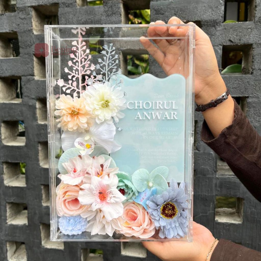 Mahar Botanique Landscape Size 30x20 Mahar Pernikahan PIGURA MAHAR ACRYLIC Mahar Rustik