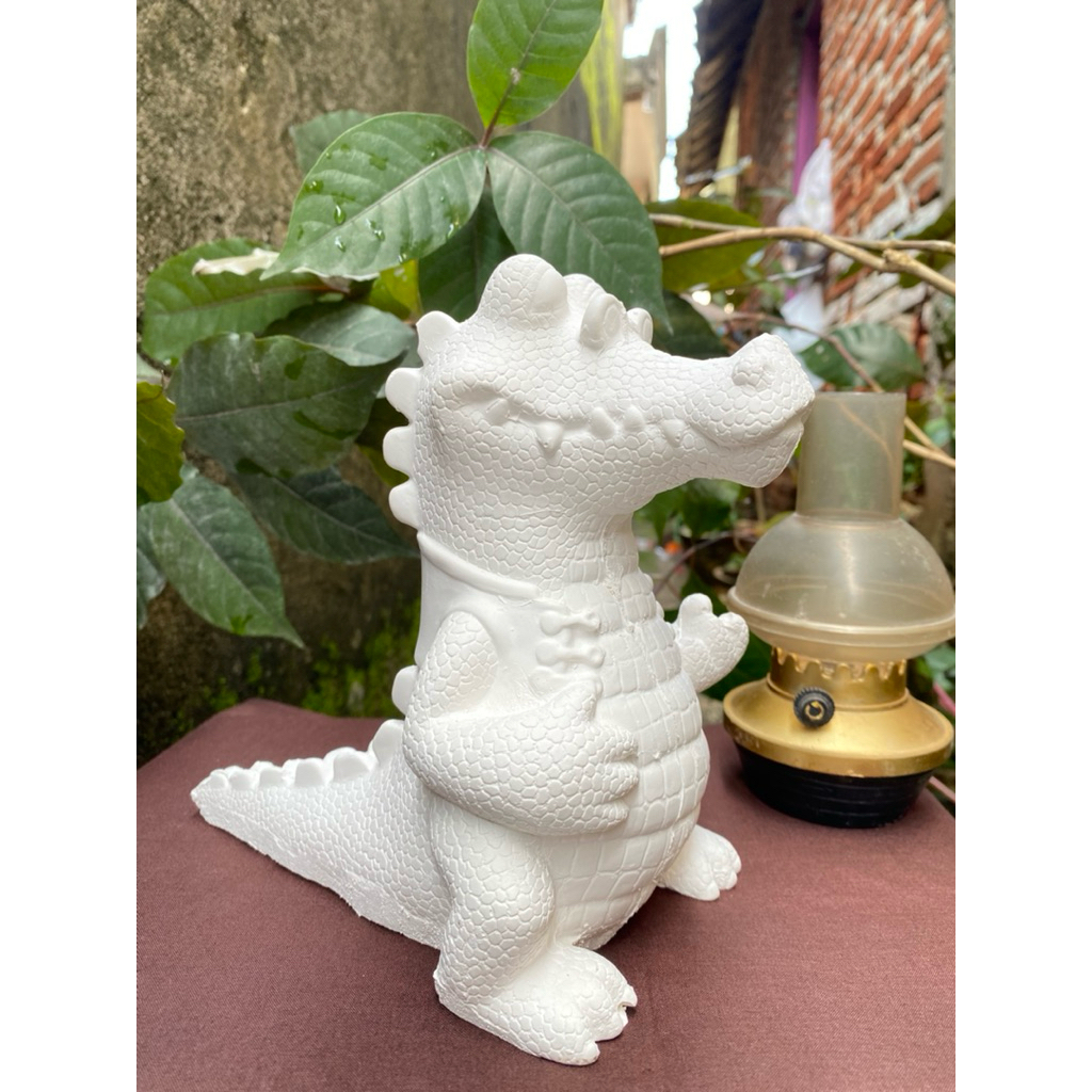 Celengan Gypsum Karakter Buaya