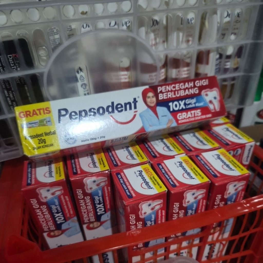 pepsodent pencegah gigi berlubang 190g free herbal 20 gr