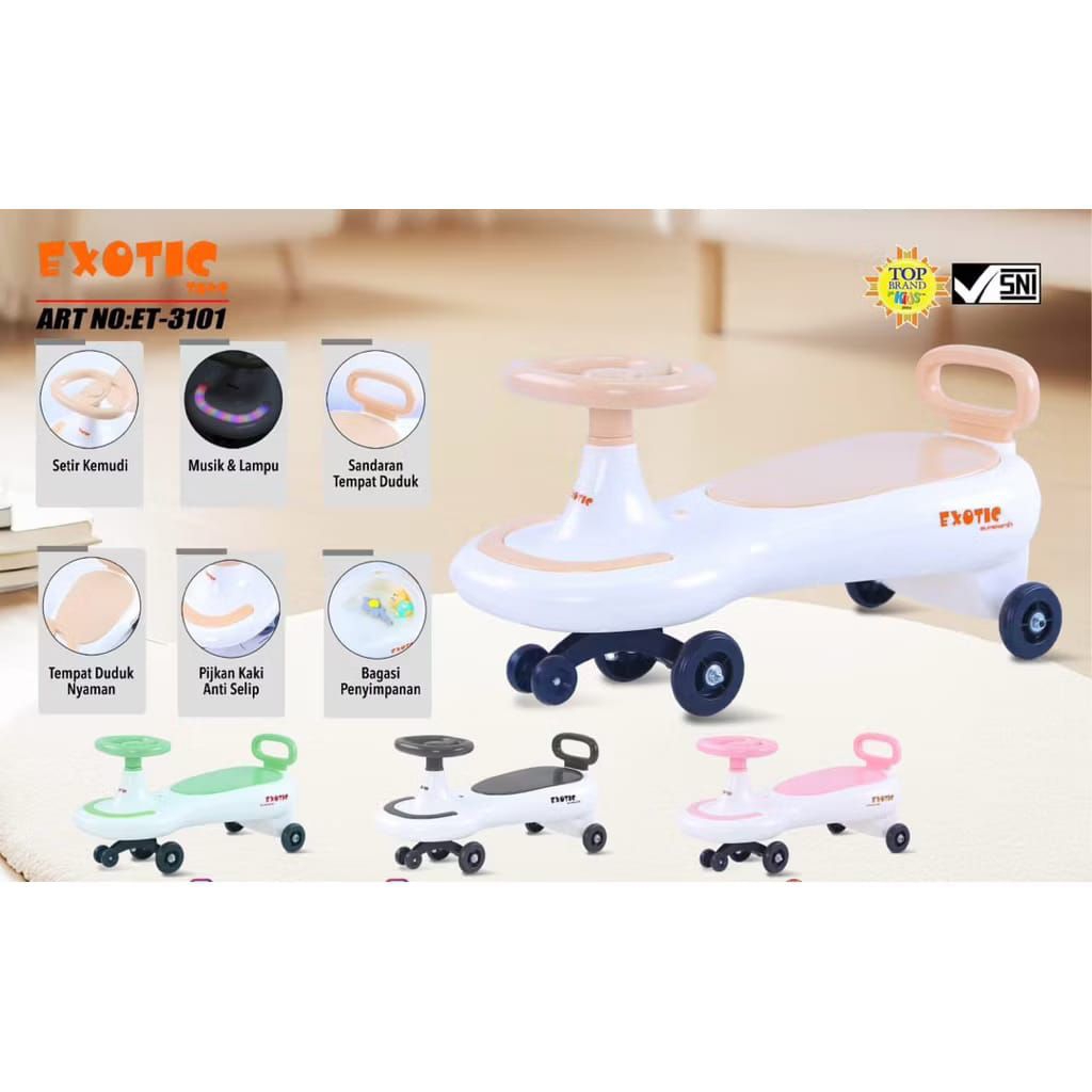 SWING CAR Et-3101&ET-3103  EXOTIC RIDE ON MIBIL-MOBILAN ANAK AYUN