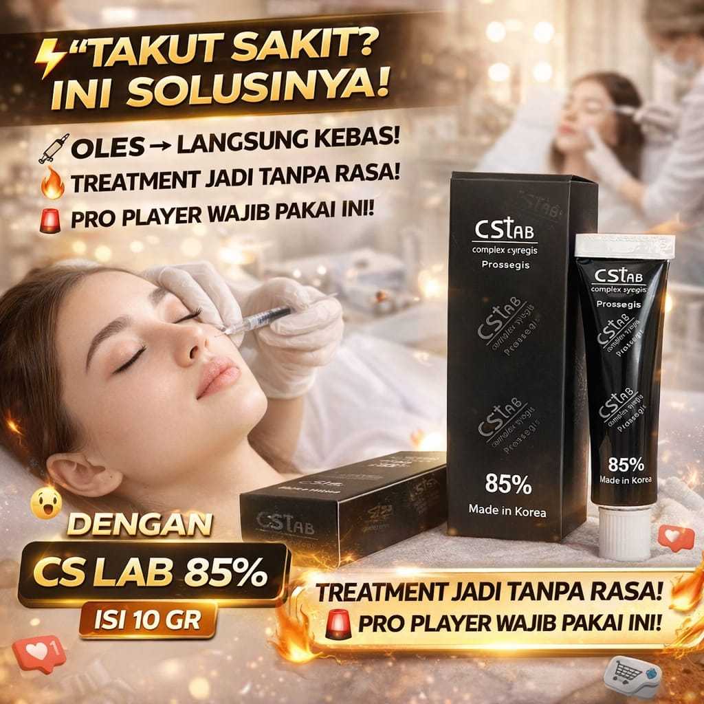 ORIGINAL CS LAB 85% Anestesi Numb Strong Cream Semi Permanen Anastesi Sulam Alis Bibir Tattoo&Khitan
