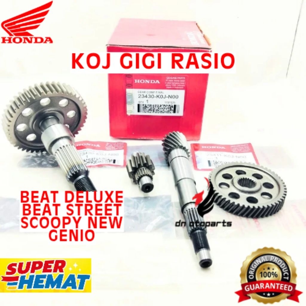 GIGI RASIO ORIGINAL HONDA KODE KOJ, GIGI RASIO BEAT DELUXE, GIGI RASIO BEAT STREET, GIGI RASIO SCOOP