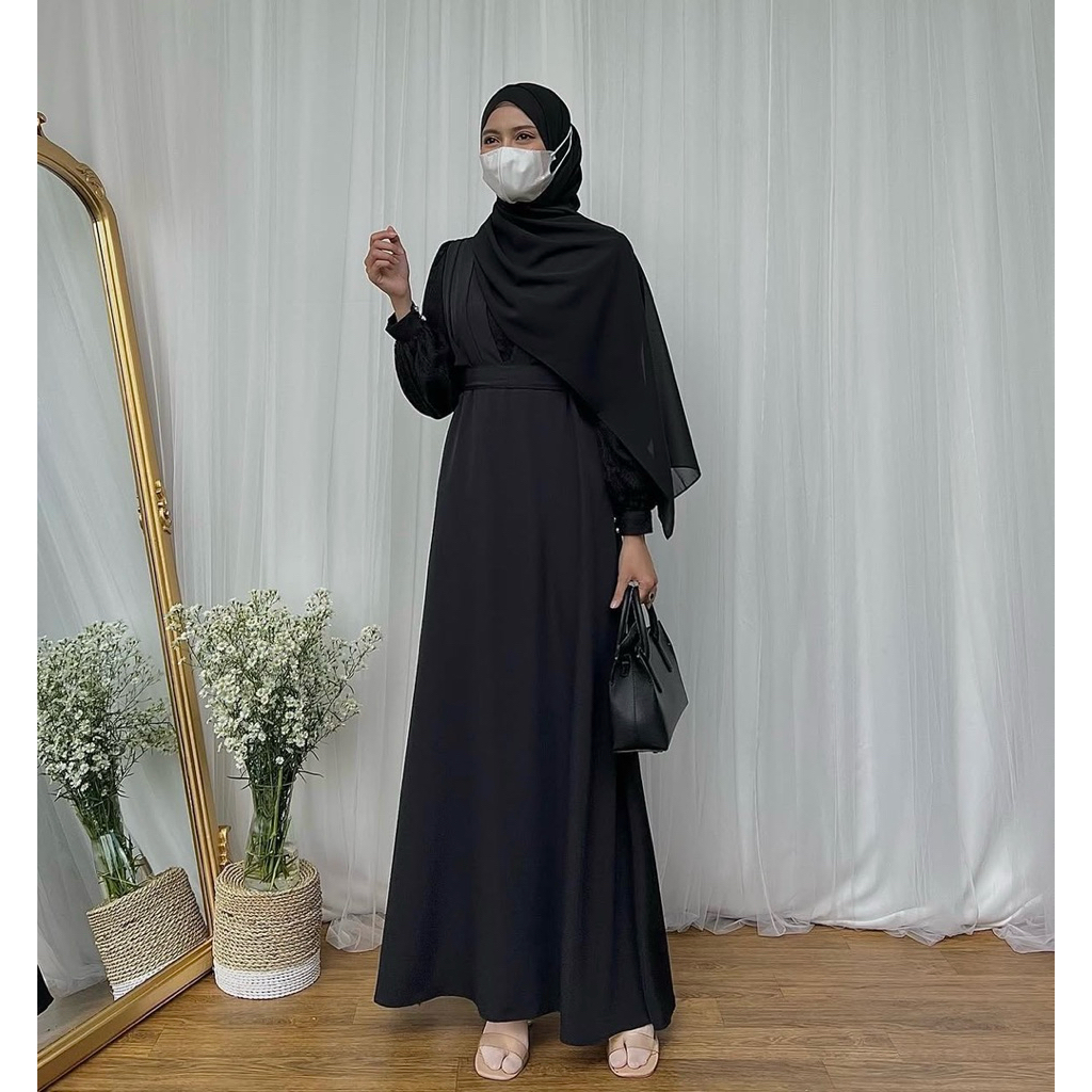 Preloved Gamis Evolvere Hitam ukuran M