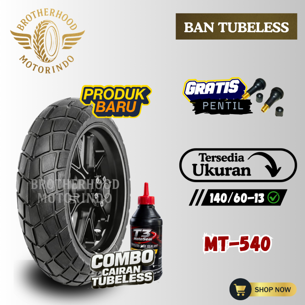 BAN ASCENDO MT540 TUBELESS ( 140/60-13 ) RING 13 / BAN RING 13 / BAN MOTOR MATIC / BAN NMAX OLD NMAX