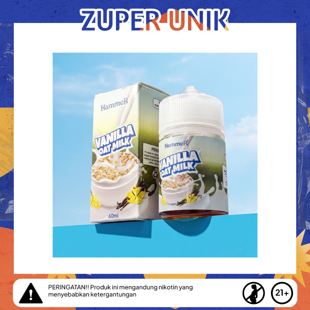 HAMMER VANILLA OAT MILK FREEBASE 60ML 100% ORIGINAL