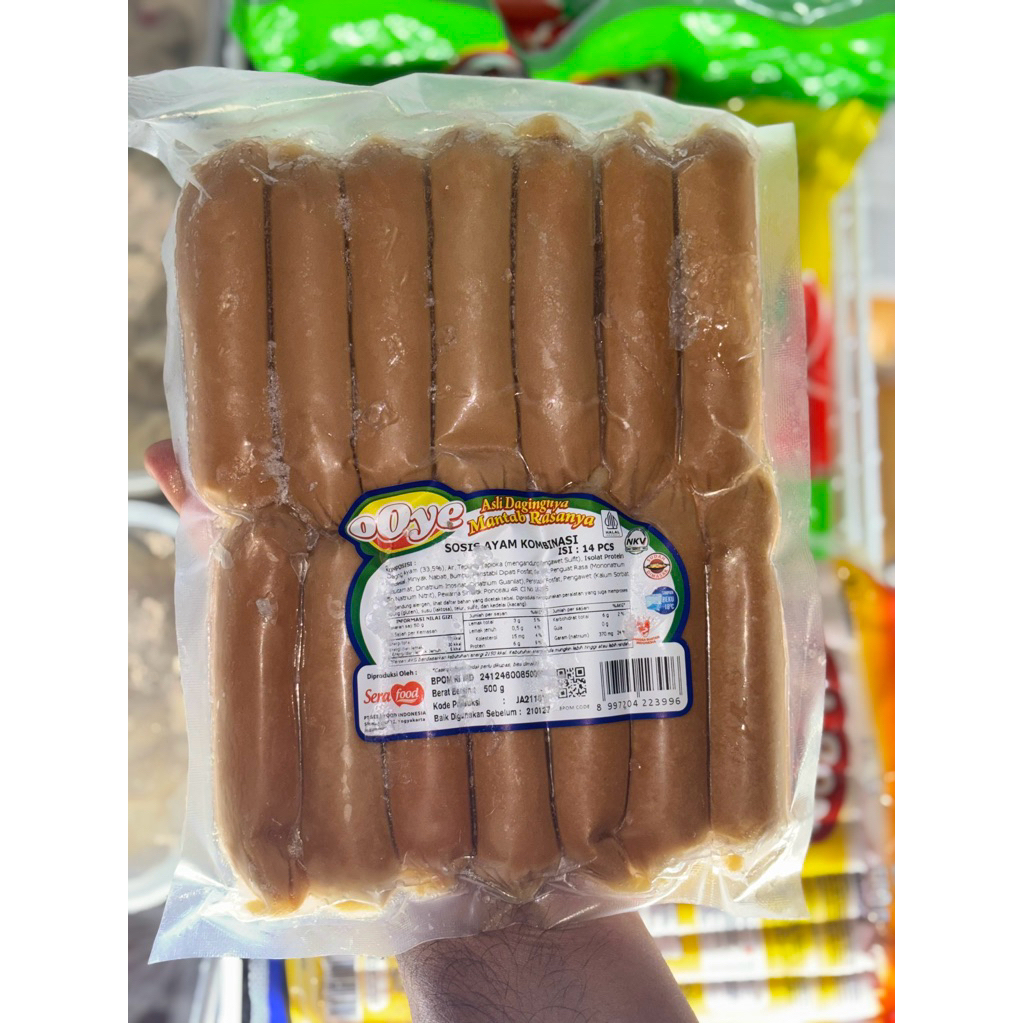 Ooye Sosis Ayam Kombinasi Isi 14 Pcs 500gr . Asli Dagingnya Mantap Rasanya 