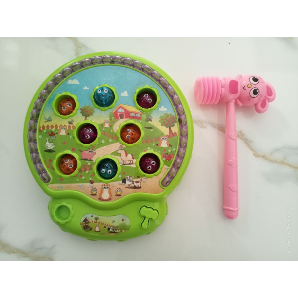 PRELOVED Mainan pukul palu mainan pukul hamster whacking game