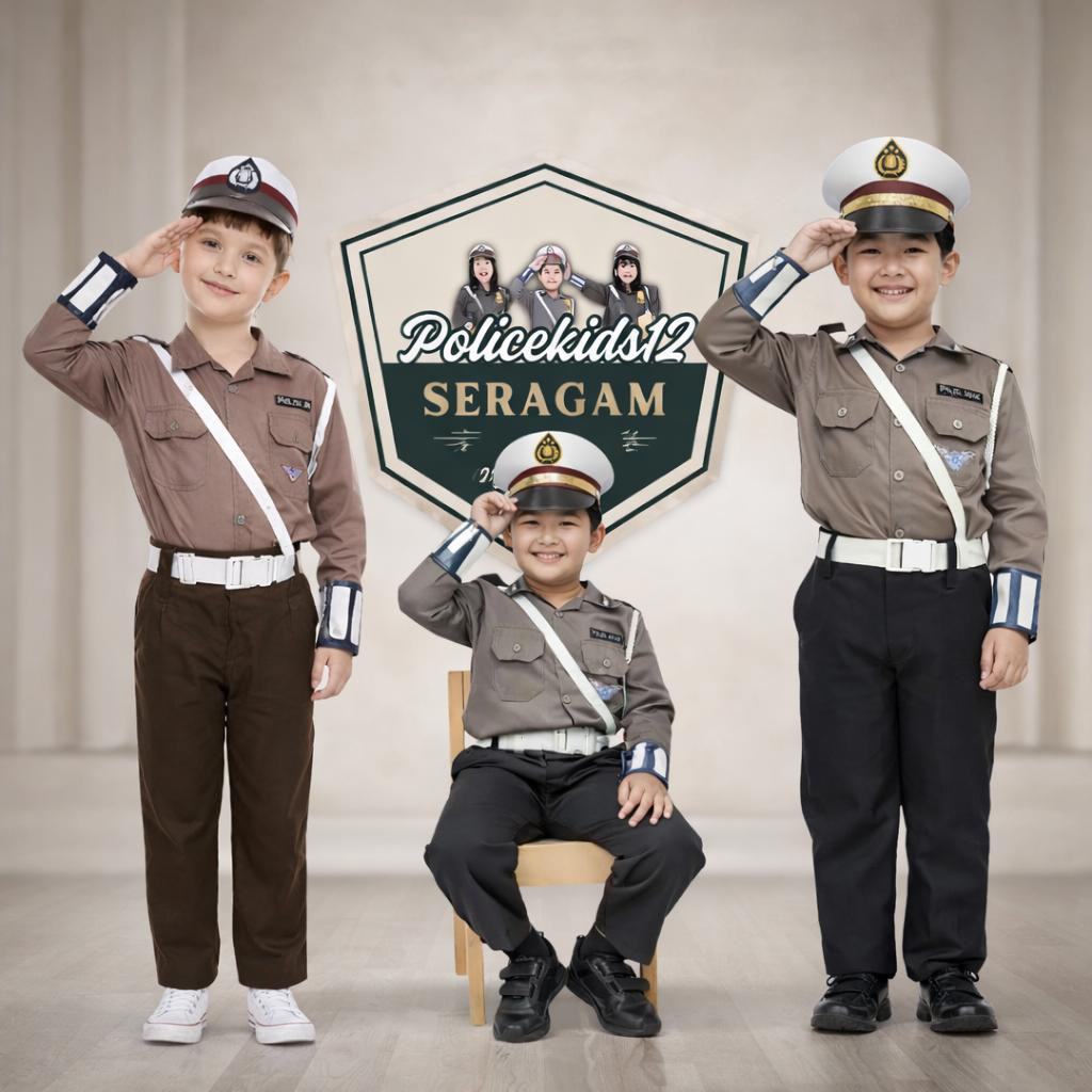 COD  SERAGAM FESTIVAL POLISI POLWAN ANAK / SERAGAM POLISI POLWAN ANAK TK PAUD GLOSIR