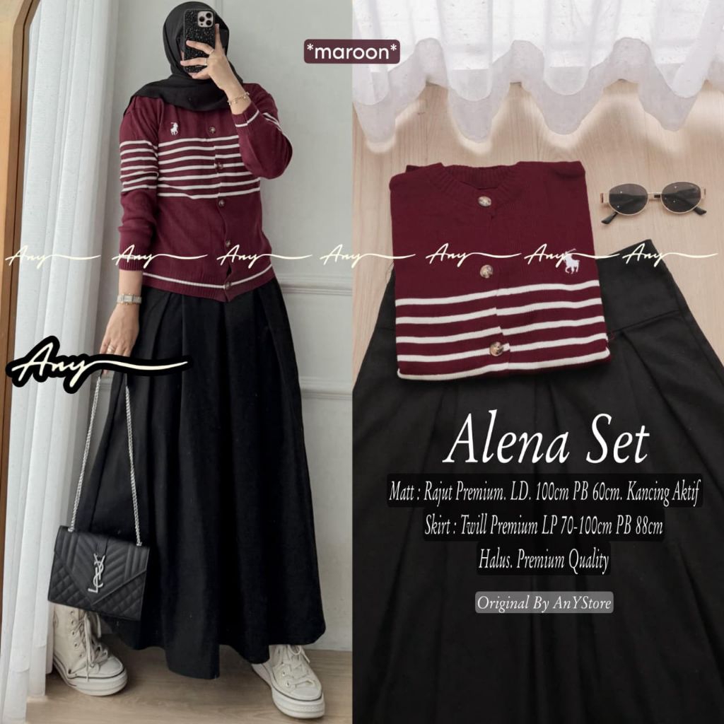 Neti Alena Revica Tian Mertha Scelna Melia Anja Flova Ilofa Inaco Moila Set setelan atasan rajut dan