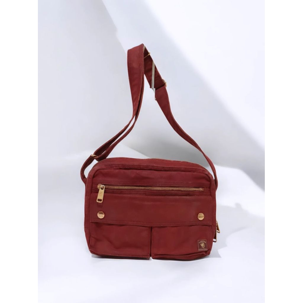Porter International 10 Years Anniversary Maroon Shoulder Bag Original
