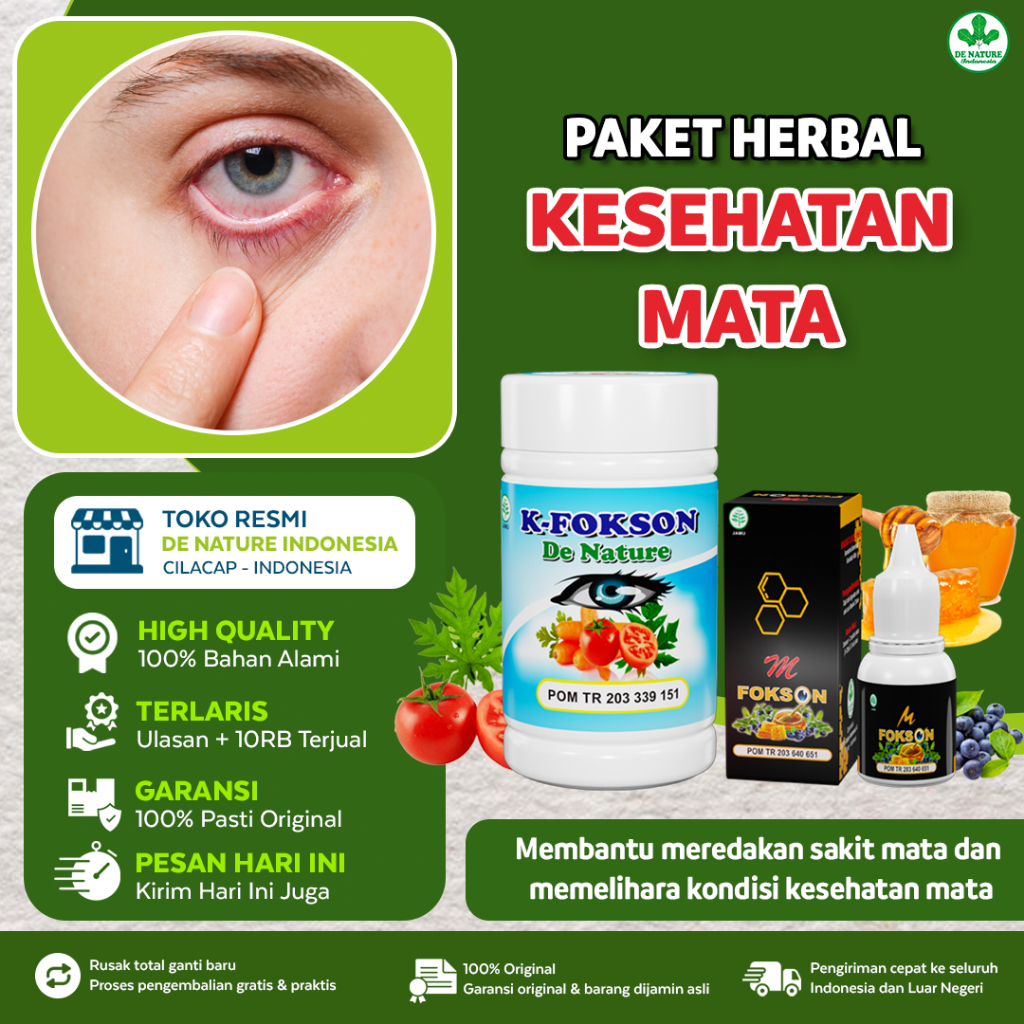 Obat Mata Rabun Katarak Minus Miopia Glaukoma Silinder K Fokson & M Fokson De Nature