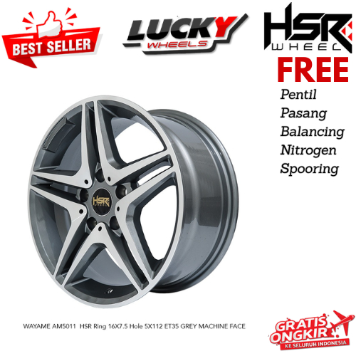Velg mobil mercedes Pcd 5X112 R16 HSR WAYAME AM5011