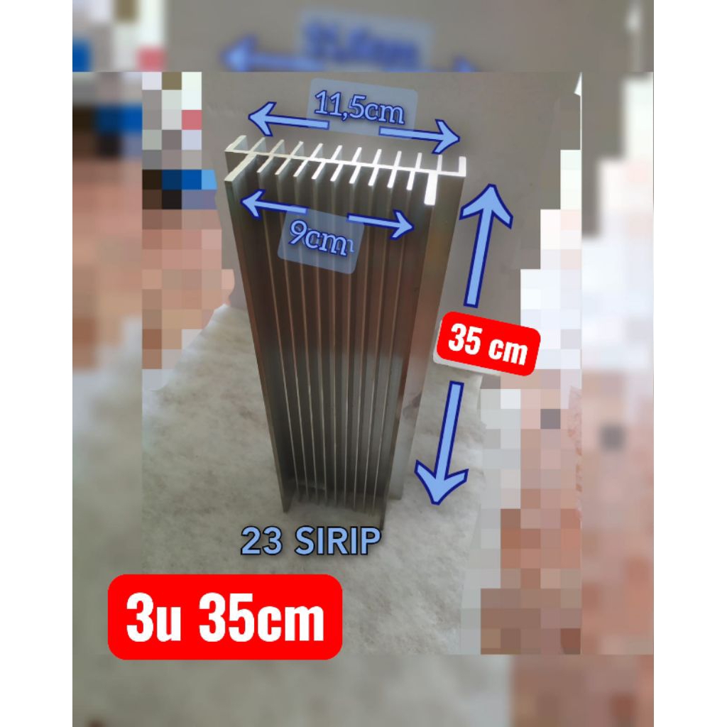 HS 3U 35CM PENDINGIN 23 SIRIP HEATSINK BUILT UP