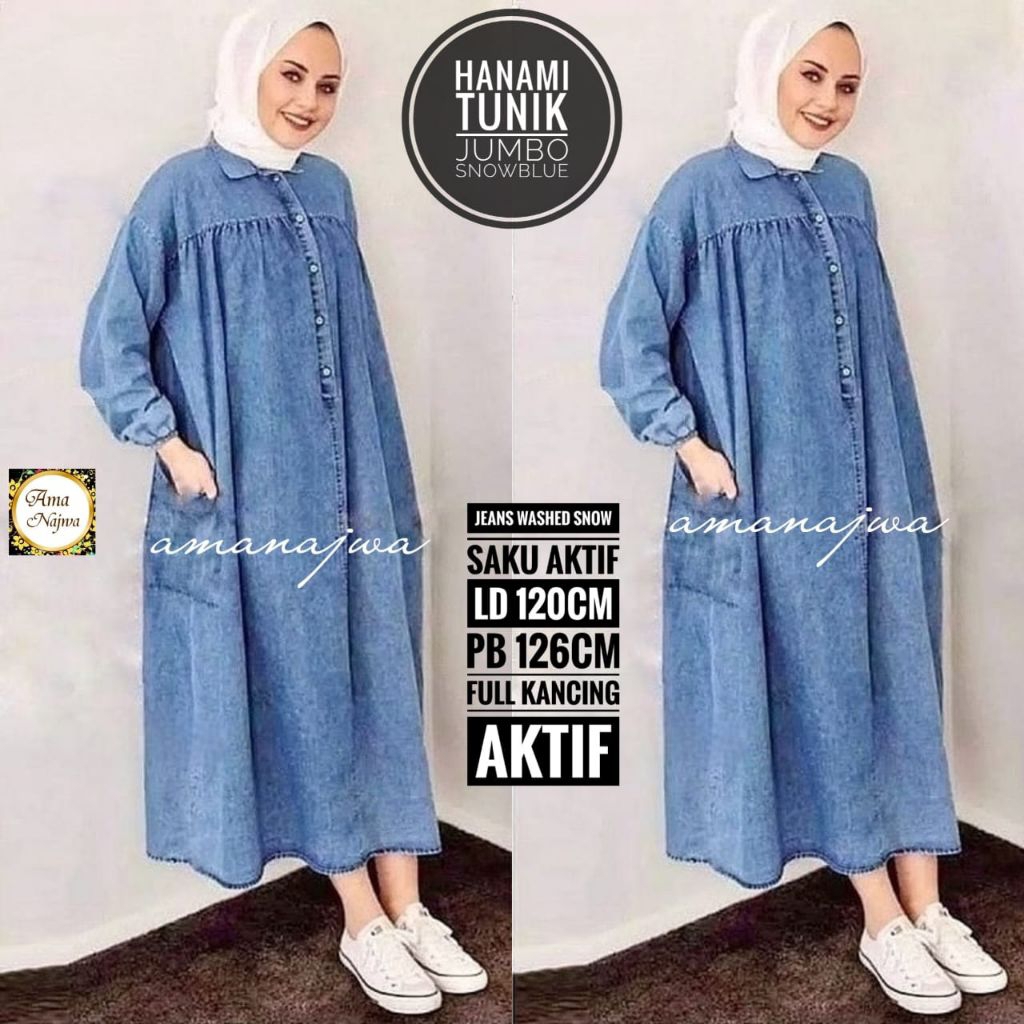 Hanami Tunik Jeans By Ama Najwa