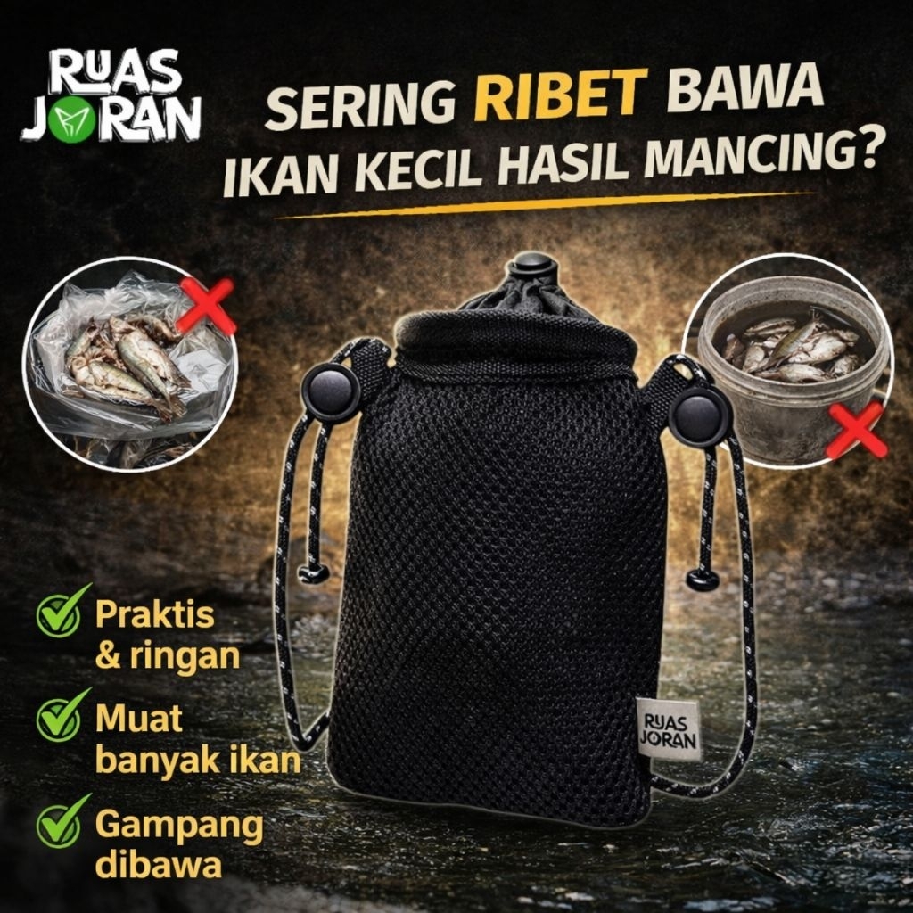KORANG WADER PREMIUM 001 - KOJA IKAN WADER - TEMPAT IKAN KECIL - KEMPIS WADER - KEMPIS UCENG - KORAN