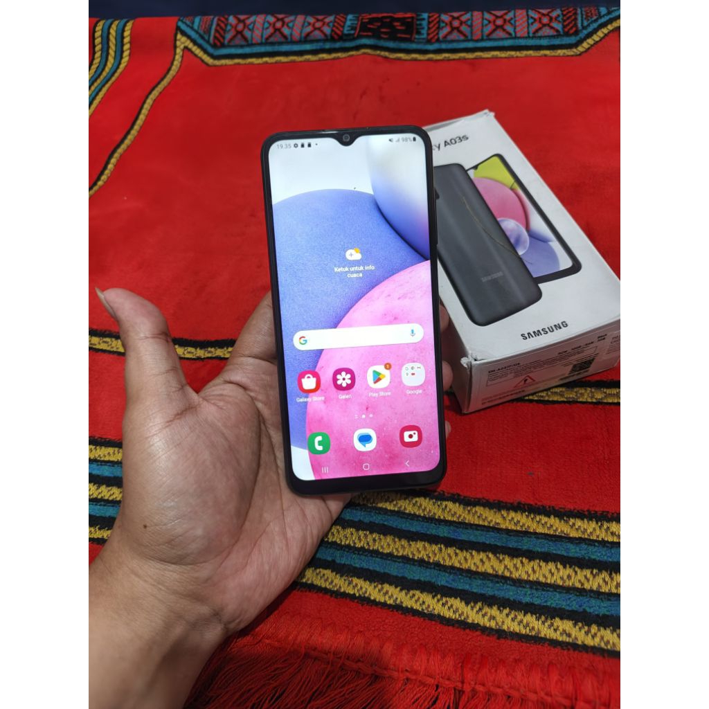 samsung a03s ram 3gb 32gb garansi resmi fulset dus normal hp game bagus normal murah