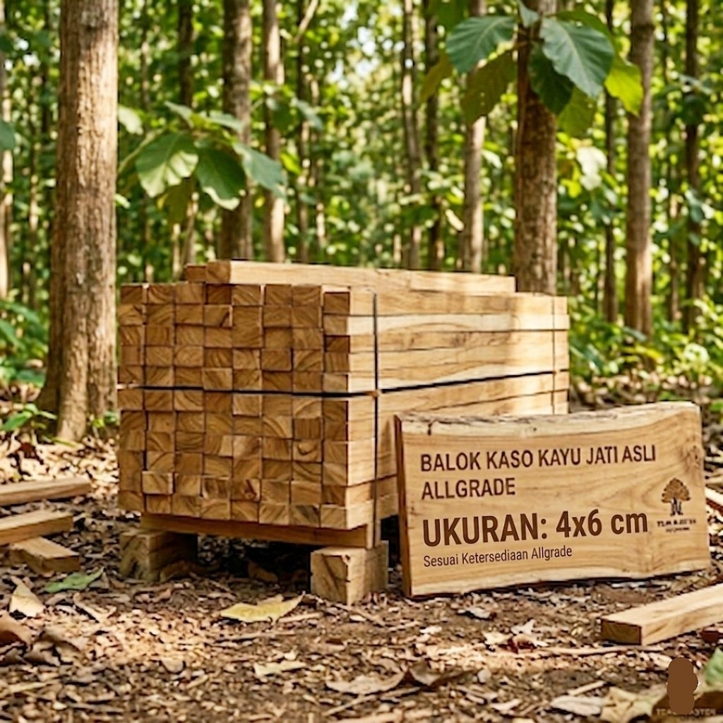 Balok Kaso Usuk 4x6 cm Kayu Jati Asli Serut Halus Rapi - woodisa -
