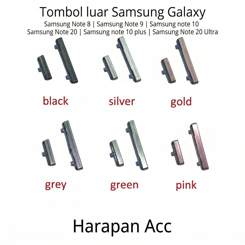 Tombol luar Samsung Samsung Note 8 Samsung Note 9 Samsung note 10 Samsung note 10 plus Samsung note 