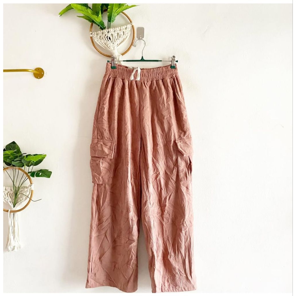 (Preloved) Cargo Pants Baby Corduroy