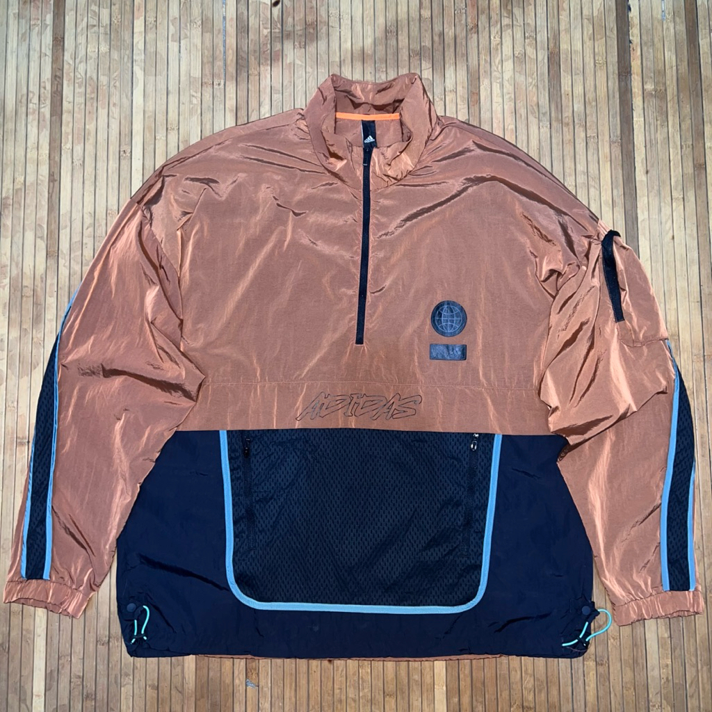 ADIDAS UB WB ANORAK CASUAL SPORT COLOR BLOCK STAND COLLAR JACKET elles