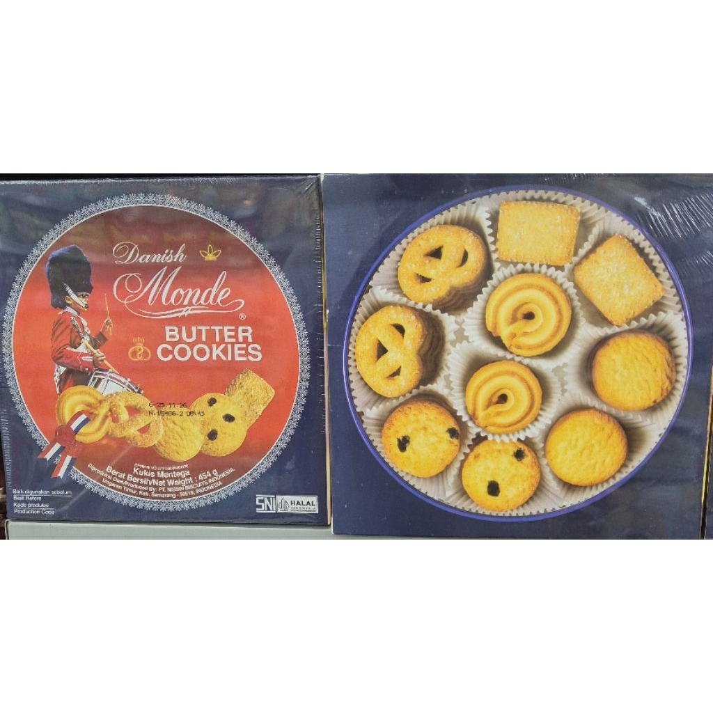Kukis Mentega DANISH MONDE Butter Cookies 454g Tin - HK-PC.