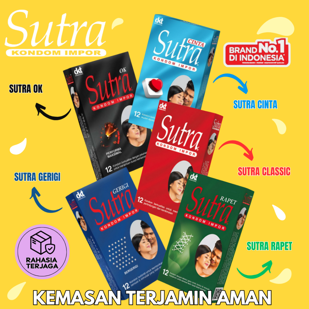 RAHASIA AMAN | Kondom SUTRA Classic Gerigi OK Plus Xtra Tipis Ultrasmooth - Condom Impor Quality